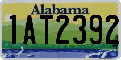 AL license plate 1AT2392