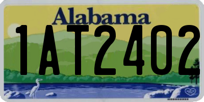 AL license plate 1AT2402