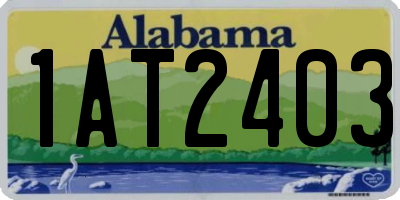 AL license plate 1AT2403
