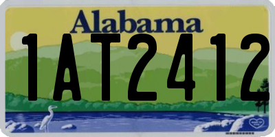 AL license plate 1AT2412