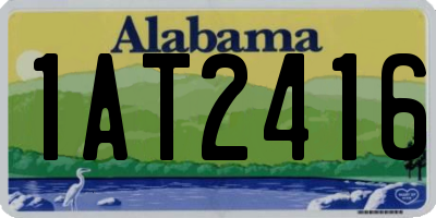 AL license plate 1AT2416