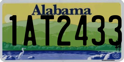 AL license plate 1AT2433