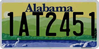AL license plate 1AT2451