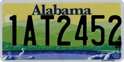 AL license plate 1AT2452