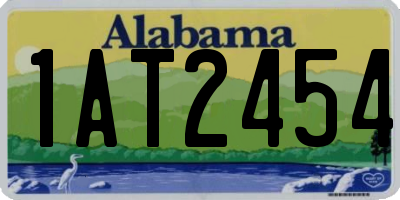 AL license plate 1AT2454