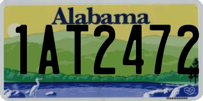 AL license plate 1AT2472