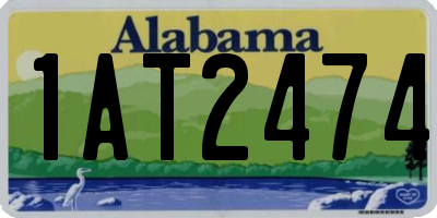 AL license plate 1AT2474