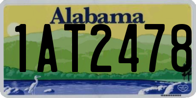 AL license plate 1AT2478