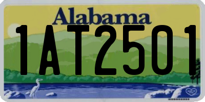 AL license plate 1AT2501