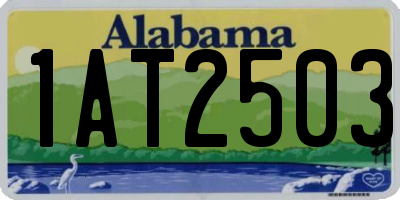 AL license plate 1AT2503