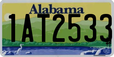 AL license plate 1AT2533