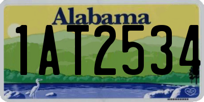 AL license plate 1AT2534