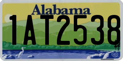 AL license plate 1AT2538