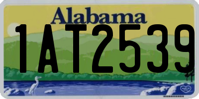 AL license plate 1AT2539