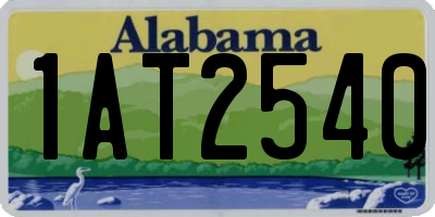 AL license plate 1AT2540