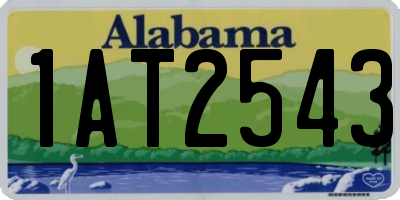 AL license plate 1AT2543