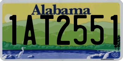 AL license plate 1AT2551