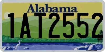 AL license plate 1AT2552