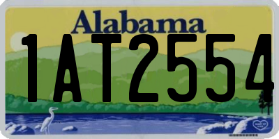 AL license plate 1AT2554