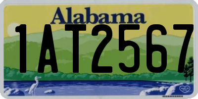 AL license plate 1AT2567