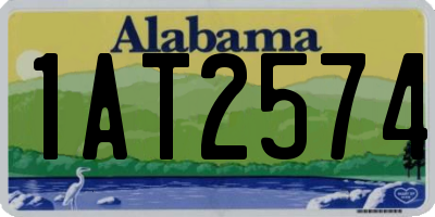 AL license plate 1AT2574