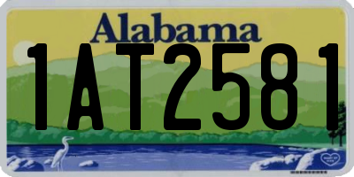 AL license plate 1AT2581