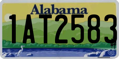 AL license plate 1AT2583