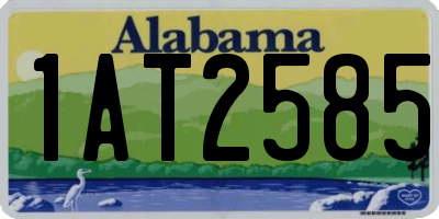 AL license plate 1AT2585