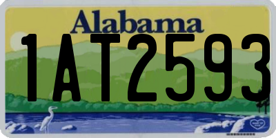 AL license plate 1AT2593