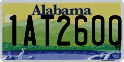 AL license plate 1AT2600