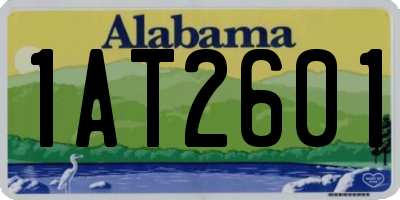 AL license plate 1AT2601