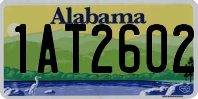 AL license plate 1AT2602