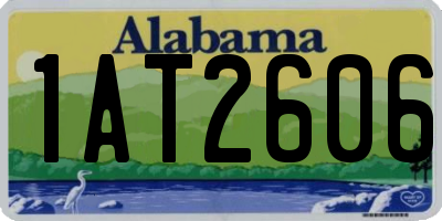 AL license plate 1AT2606