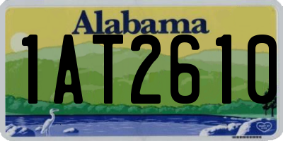 AL license plate 1AT2610
