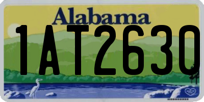 AL license plate 1AT2630