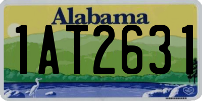AL license plate 1AT2631