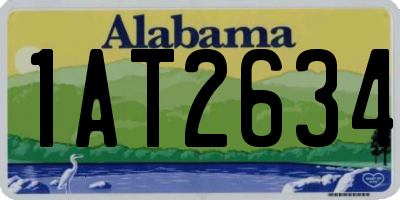 AL license plate 1AT2634