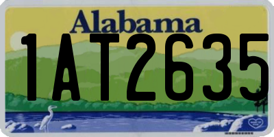 AL license plate 1AT2635