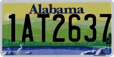 AL license plate 1AT2637