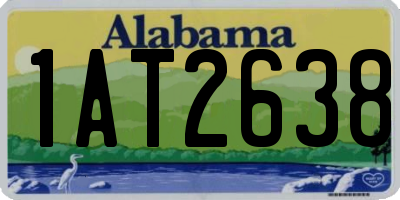 AL license plate 1AT2638
