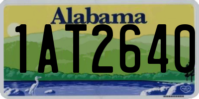 AL license plate 1AT2640