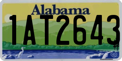 AL license plate 1AT2643