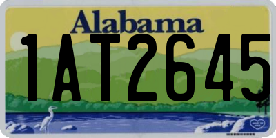 AL license plate 1AT2645