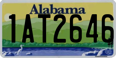 AL license plate 1AT2646
