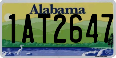 AL license plate 1AT2647