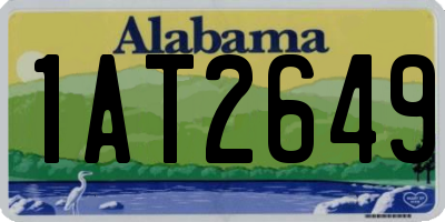 AL license plate 1AT2649