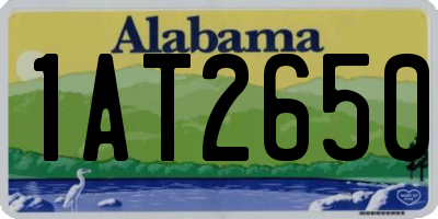 AL license plate 1AT2650
