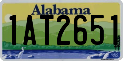 AL license plate 1AT2651