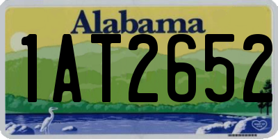AL license plate 1AT2652