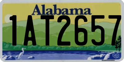 AL license plate 1AT2657